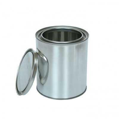 1 liter round paint tin can with mental lid, tin bucket for glue, latex all solvent