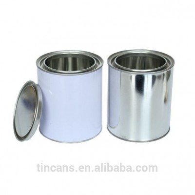 1 liter plain empty paint tin container can, tin bucket for glue chemical use