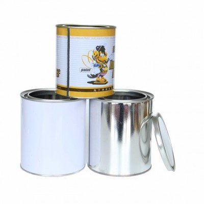 Wholesale custom paint round tin container